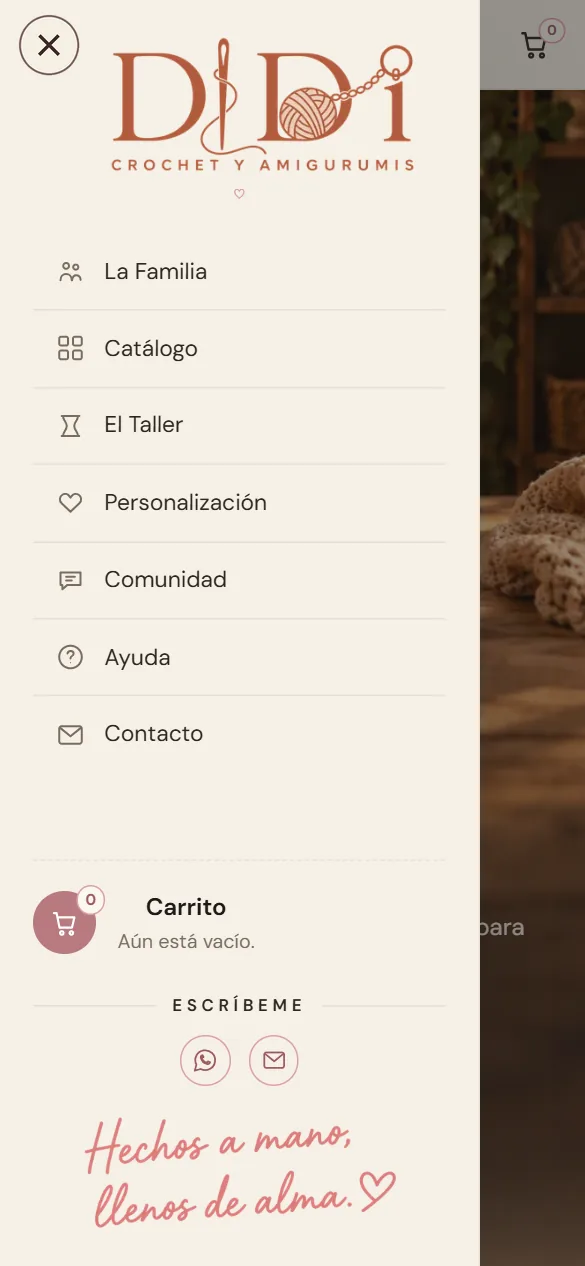 Portada y catálogo de DiDi en móvil