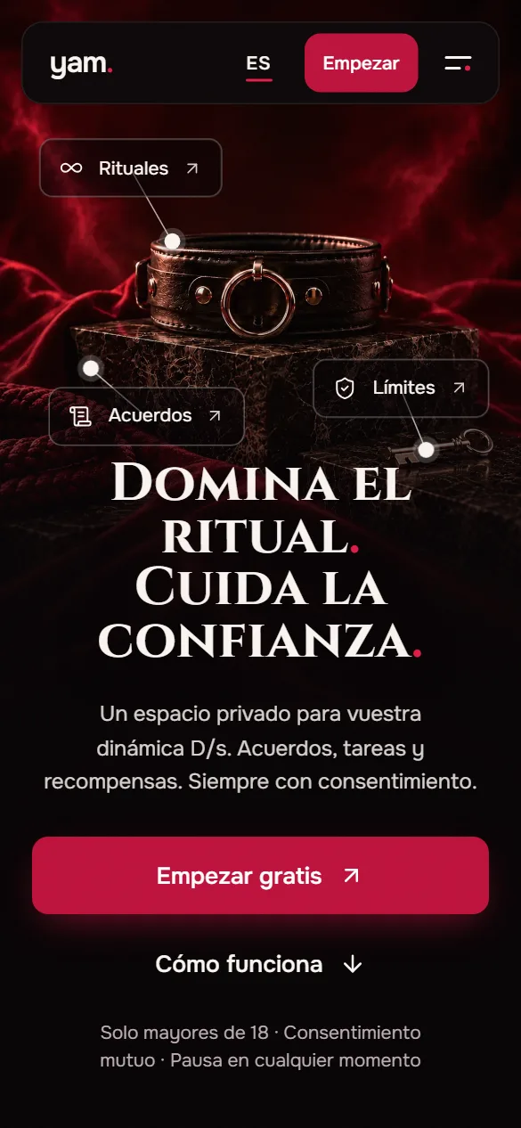 Portada y acuerdo firmado de YAM en móvil